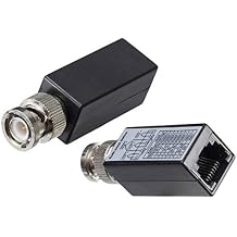Triplett BLN-RJ45 Analog CCTV Balun, BNC Male to RJ45 Female, 2-Pack