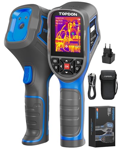 TOPDON TC004 SE Wärmebildkamera mit 21 Stunden Laufzeit, 32GB Speicher, Videoaufzeichnung, PC Bildanalyse, 256 * 192 IR Auflösung Thermal Infrarot Kamera für Haus HVAC Elektro und Gebäudeinspektion