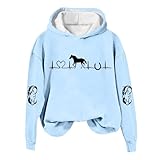 Sudaderas Para Adolescentes Y Niñas Para Mujer Con Diseño De Latido Del Corazón Amantes De Los Caballos Casual De Manga Larga Con Estampado Suave Sudadera De Invierno Para Mujer