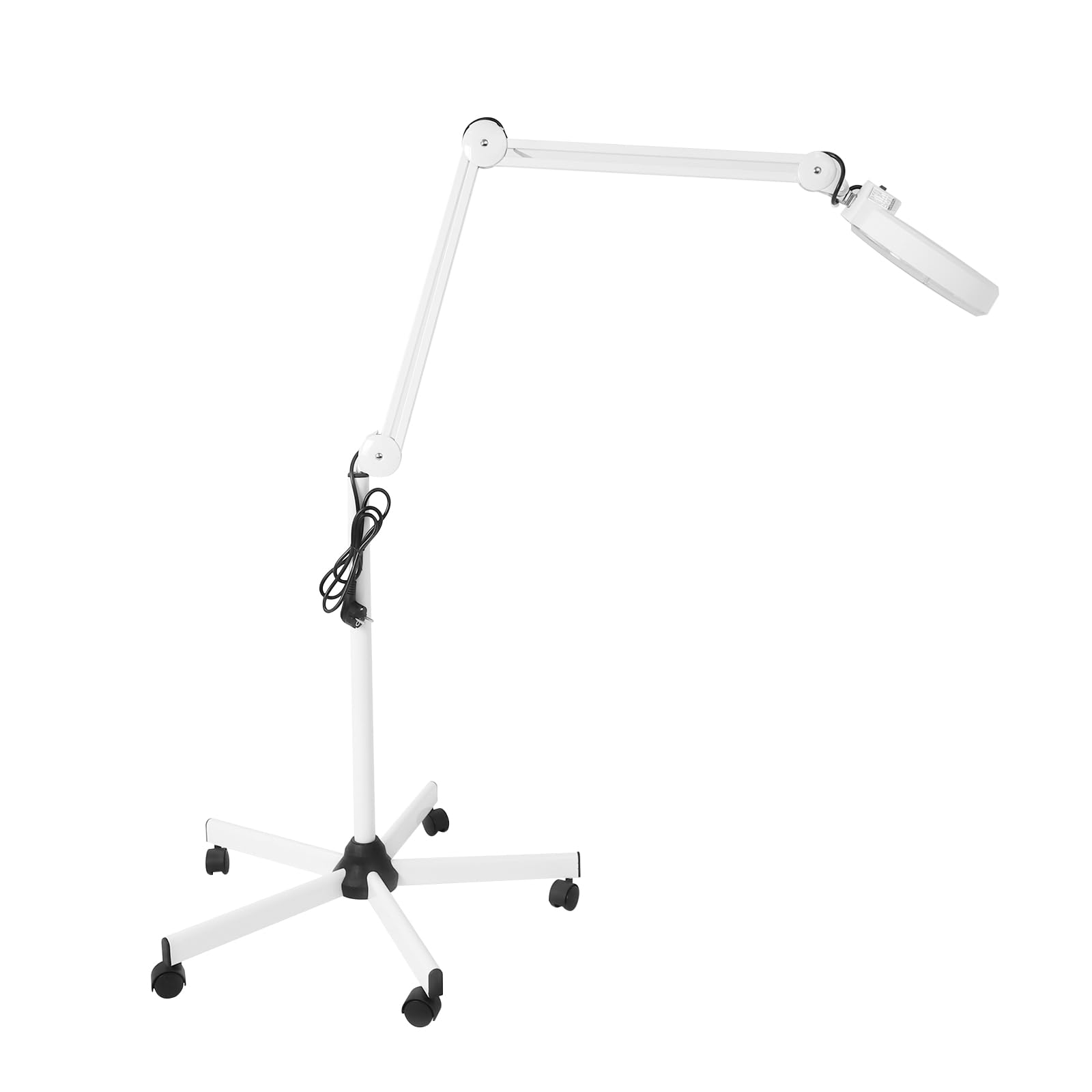 Lámpara lupa, lámpara de escritorio LED con uñas, aumento 8x, 2400 LM,blanco