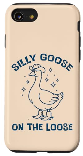Cowboy Goose Silly On The Loose �������듮�� �����Y ���f�B�[�X �L�b�Y �X�}�z�P�[�X iPhone SE (2020) / 7 / 8 �p