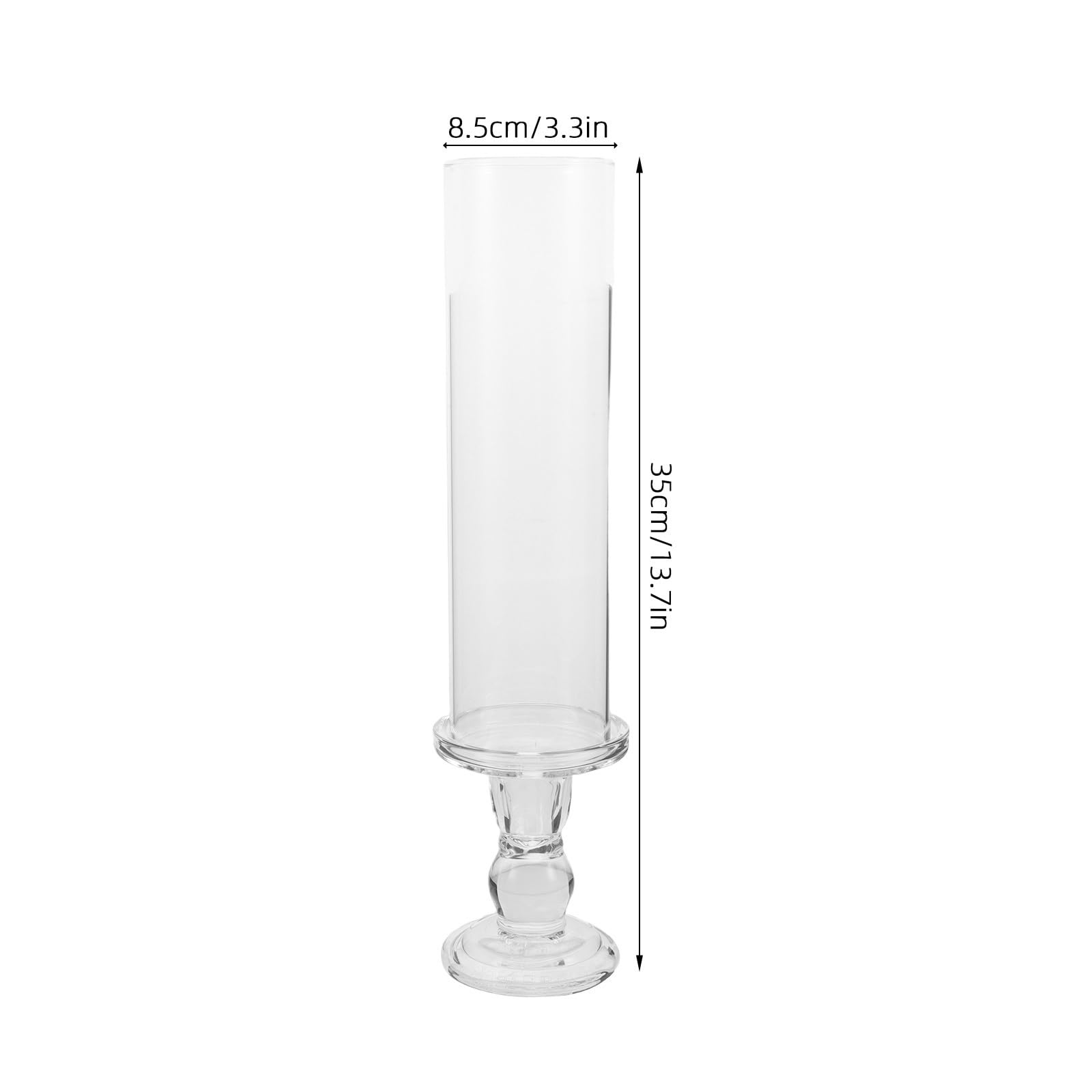 Kerzenhalter aus Glas 2 Stück mit Windschutz, Europäisch