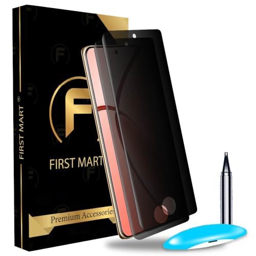 Image of FIRST MART Anti-Spy Privacy Tempered Glass for Realme P1 Pro and Realme P2 Pro - 9H Screen Protector, Anti-Peeping, Bubble-Free, Edge to Edge [2 Pack]