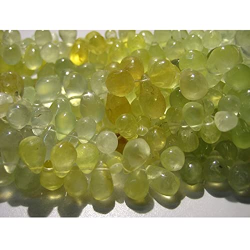 Perles prehnite briolette pour créer vos colliers bohèmes et bijoux d'été