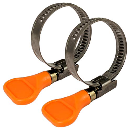 Aquacadabra 2x Jubilee Band Hose Clamps Orange - 20-32mm – fits 1.25” Hosing