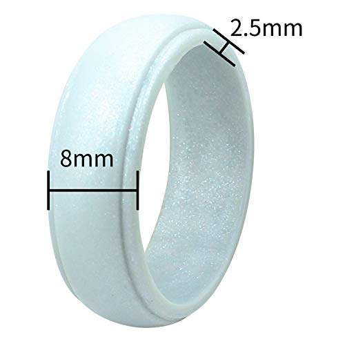 5PCS Custom Engraved Inspirational Silicone Ring for Women Men, Ladder Flexible Band Soft Rubber Christian Ring, Christmas Easter Religion Gift, (Multicolor) Size 6 to 143