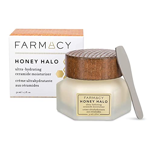 Farmacy Honey Halo Ceramide Face Moisturizer Cream – Hydrating Facial Lotion for Dry Skin (50ml)
