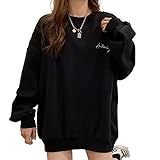 [ ビッグラフ ] トップス トレーナー アウター ビック シルエット オーバー サイズ ロング 丈 春 ロゴ 秋 冬 レディース (ブラック, 2XL)