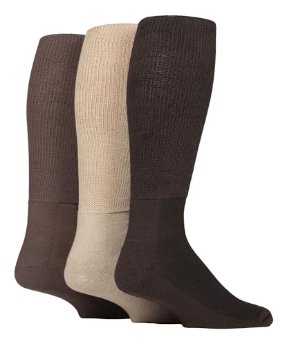IOMI 3 Paires Chaussettes Hautes Diabétiques Longues Extra Large Chaussettes