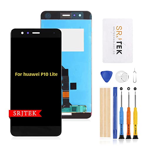 SRJTEK for Huawei P10 LitepLCDXN[CtfBXvCpl邽߁AdbXN[Ci for Huawei Ascend P10 Lite G10 5.2"LCDfBXvC^b`XN[fW^CU[A