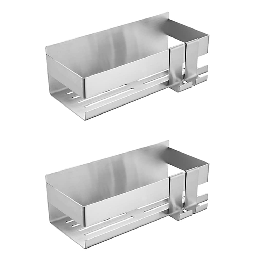 Hndhbfgrt 2X Shower Shelf Stainless Steel Shower Shelf Without Drilling Shower Basket for Bathroom Shower Bathroom Shelf Organizer