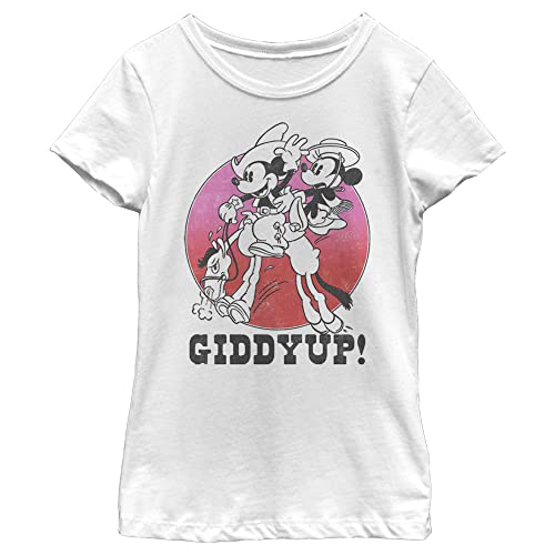 T-shirt fille Mickey et Minnie Disney idéal pour l'école et les sorties de week-end