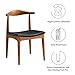 Modway Tracy Mid-Century Modern Wood and Faux Leather Upholstered Dining Chair in Black