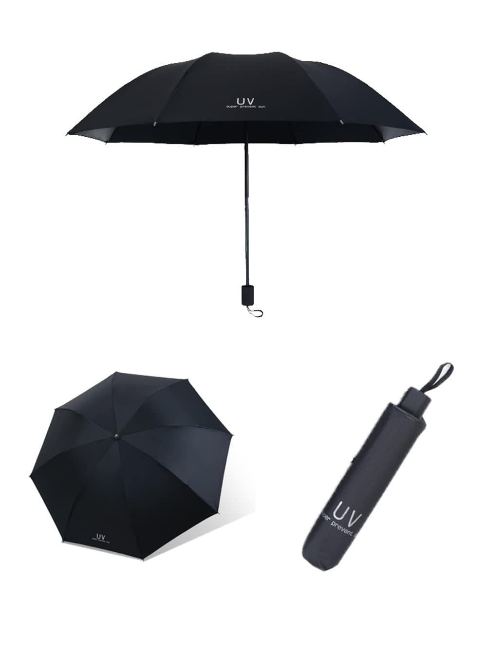Parapluie Mixte Pliable Anti-UV Et Imperméable - Protection 99% UV, Indice UPF 50+, Compact, Léger - 5