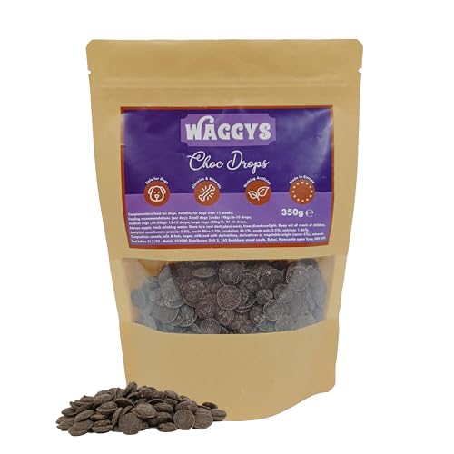Waggy’s Dog Chocolate Drops - 100% Safe Choc Button Treats for Dogs, 350 g (Pack of 1)