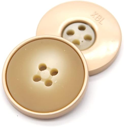 5 botones de 4 agujeros, botones de resina de metal blanco y negro, botones de manualidades para decoración de ropa, costura y manualidades (marrón