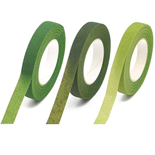 3 Rolls Floral Tapes Flower Bouquet Wrap Adhesive Waterproof Tape For Wedding Bouquet Stem Wrapping Craft Projects Diy Handcrafts Wreaths, Garland And Floral Arrangements 1/2" Wide #TOP21