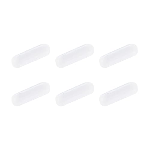 Vista 11 de MECCANIXITY Agitador magnético mezclador barra de agitación barra 10 mm (0.39 ") x6mm cilindro forma PTFE recubrimiento imán blanco para laboratorio