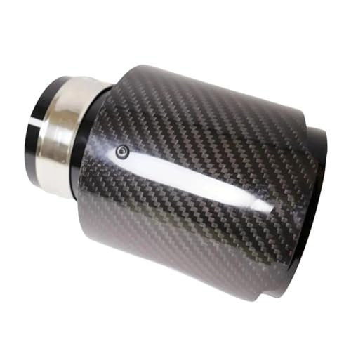 Embout pot d'échappement universel inox silencieux voiture canule carbone brillant 54mm 76mm
