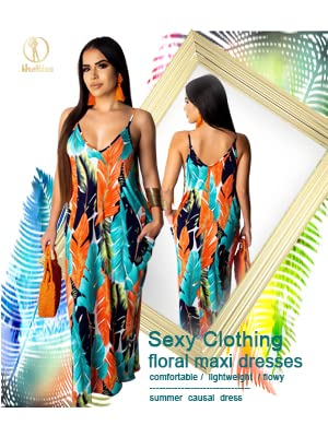 Image of SheKiss 2026 Women's Casual Summer Floral Long Maxi Dresses Floor Length Sleeveless Plus Size Sundresses