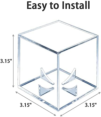 Baseball-vitrine transparenter，Anti-UV klarer acryl Golf Ball Display case，Offizielle Baseball-Displaybox mit Autogramm，Cube-Baseballständer，Staubdichte Vitrine， für Tennisball,Golfball（8x8x8cm ）