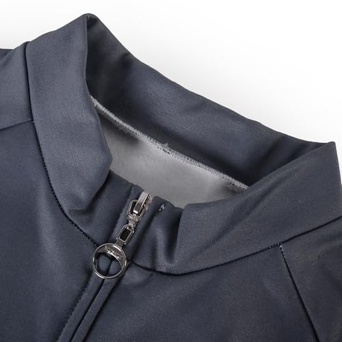 Chaqueta térmica de ciclismo para hombre manga larga gris M miniatura 3