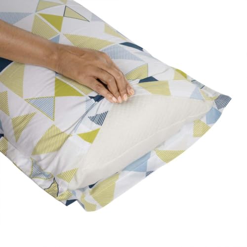 Image of Wakefit 100% Cotton Pillow Cover Set of 4 | 200 TC Soft & Breathable Pillow Cases | Standard Size 18 x 27 Inch | Skin Friendly, Durable & Gentle Machine Washable | Maze