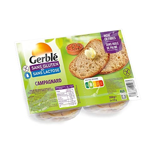 GERBLÉ - Pain Campagnard Sans Gluten 350 G - Lot De 3