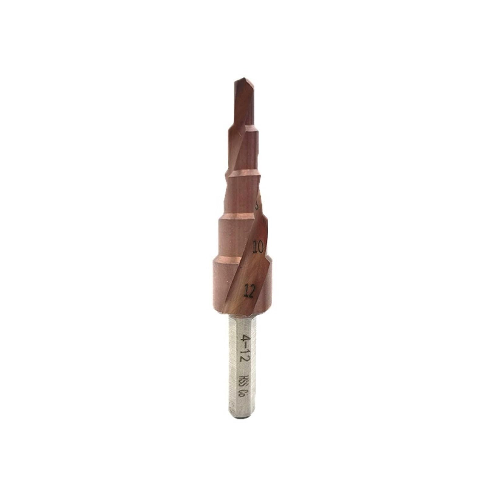 Juego De Brocas Escalonadas De 4-32mm, Kit De Brocas Cónicas HSS, Vástago Triangular Con Ranura En Espiral for Hierro Y Acero Inoxidable(3Pcs)