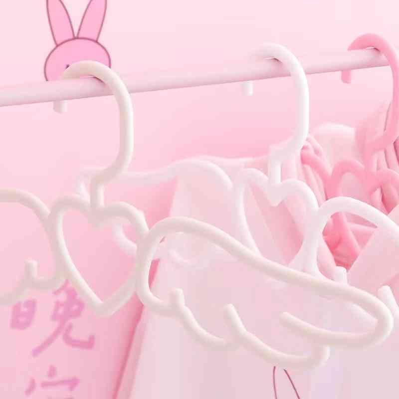 Cute Angel Wing Clothes Hanger - Heart-Shaped Design for Dorm Room - Perfect for Ties, Scarves, and Accessories (20 Pcs)