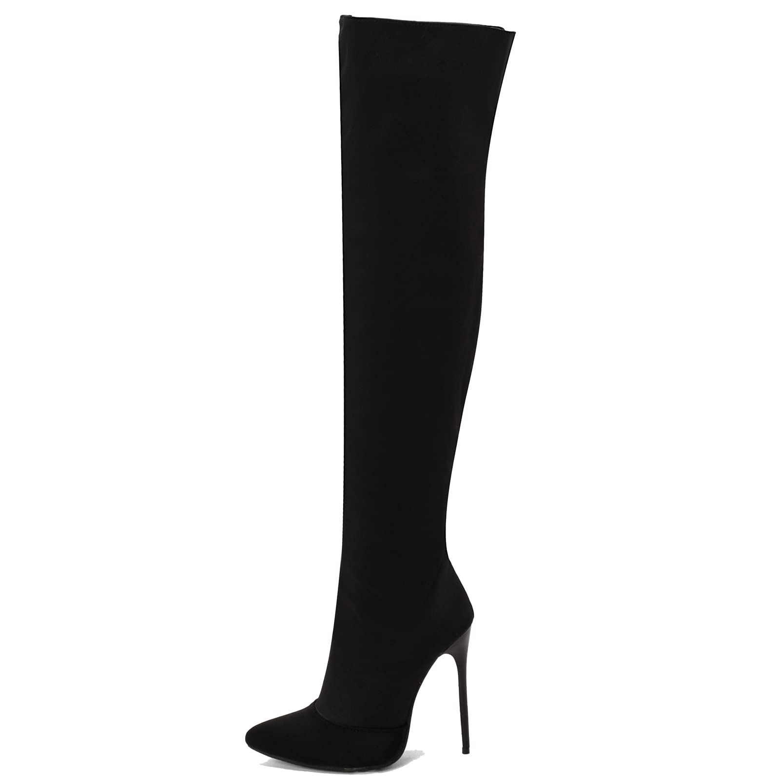 CUTEHEELS Stivali sopra il ginocchio sexy con tacchi a spillo e temperamatite da donna