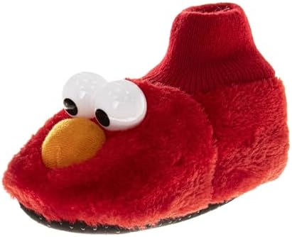 Sesame Street Slippers Groover BigBird CookieMonster Telly Zoe Oscar Elmo - Warm Plush House Shoes for Girls & Boys (sizes: Infant-Toddler)