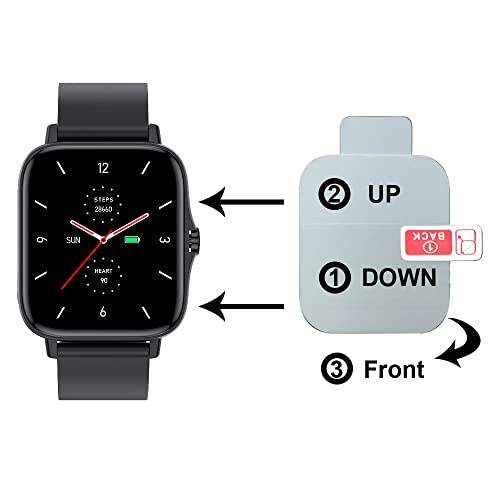 Smaate T42SPTR24 Soft Screen Protector Compatible With 1.69 Inch Or 1.7 Inch Smartwatch Iaret I18 thumb #3