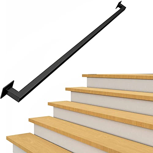 Escalier intérieur glissant solution avec rampe murale en fer