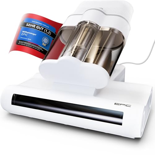 Milbensauger für Matratzen mit UV-Licht & Ultraschall, 500W/16kpa Matratzensauger mit Heißluft,...