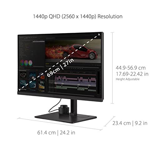 ViewSonic VP2776 27 Inch 1440p Premium USB C Monitor with 165Hz, ColorPro Wheel, Pantone Validated, Delta E<2 Color Accuracy, HDMI, USB, DisplayPort for Professional Home and Office by ViewSonic - Image 7