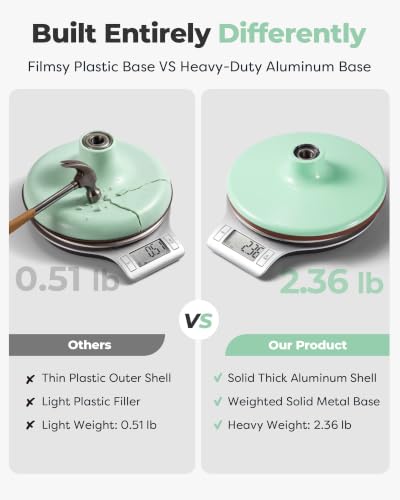 Image of Kootek Aluminium Alloy Revolving Cake Stand 12 Inch Rotating Cake Turntable for Cake, Cupcake Decorating Supplies for Mother's Day