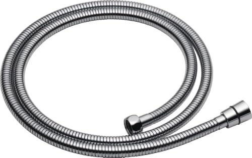Image of Delta Faucet 1.5 metre Flexible Shower Hose Pipe | Stainless Steel Shower Hose for Bathroom I Polished Chrome | Shower Tube for Bathroom | IAO91001