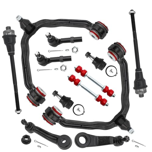 12pc Front End Suspension Kit with Polyurethane Bushing for 1999-2006 Chevy Silverado GMC Sierra 1500, 2000-2006 Suburban 1500 Tahoe Yukon/Yukon XL 1500, 2002-2006 Avalanche 1500 Cadillac Escalade/Ext