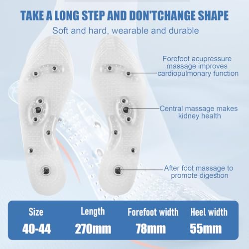Plantillas magnéticas para masaje y alivio del dolor, transparentes talla 7.5-9.5 miniatura 3