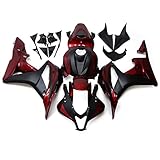 Matte Black Candy Red ABS Plastic Fairing Kit For Honda CBR600RR 2007 2008 F5 07 08 CBR 600 RR CBR 600RR Injection Complete Fairings Bodywork Body Frame Body Kit Body Work Body Cowl