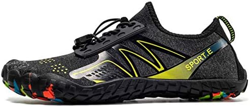 Zhaocaimao Unisex Swimming Water Shoes Men Barefoot Outdoor Beach Sandals Upstream Aqua Shoes Plus Size Nonslip River Sea Diving Sneakers,1929 Black Green,8