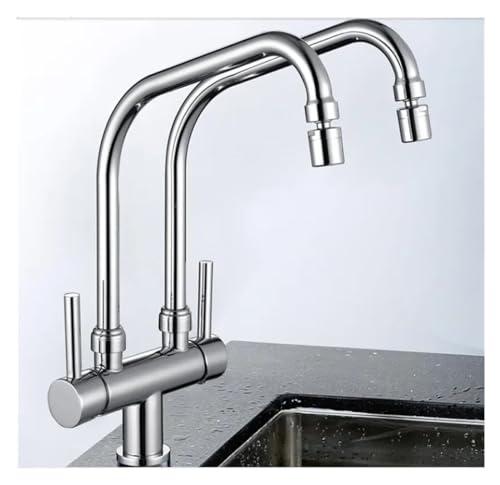Robinet mitigeur de cuisine double usage avec bec orientable 360° - 2