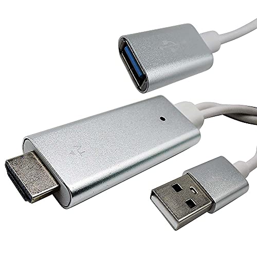 Newseed iPhone/iPad�p HDMI�ϊ��P�[�u�� 1080p�t��HD 1.8m �����O�P�[�u�� iPhone ���{��������t