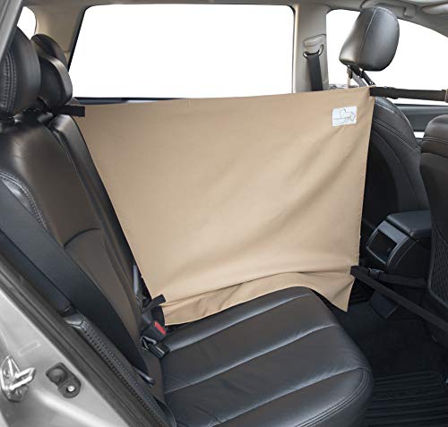 Floppy Ears Design Back Seat Separator Wall, Patent Pending (Tan)