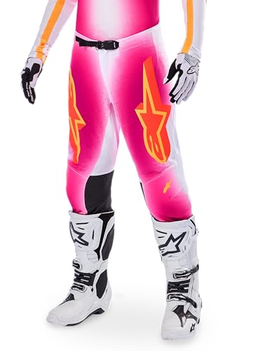 Alpinestars Limited Edition Supertech AFD MIG Pants 34, Pink Fluo/White
