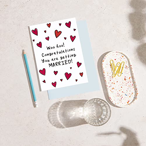 Huxters ‘Woohoo You’re Engaged’ Wedding Engagement Gifts A5 Congratulations Card - Engagement Gifts For Couple - Recyclable Paper With Envelope - Fun Greetings Card, Fsc Certified And Sustainable… #TOP6