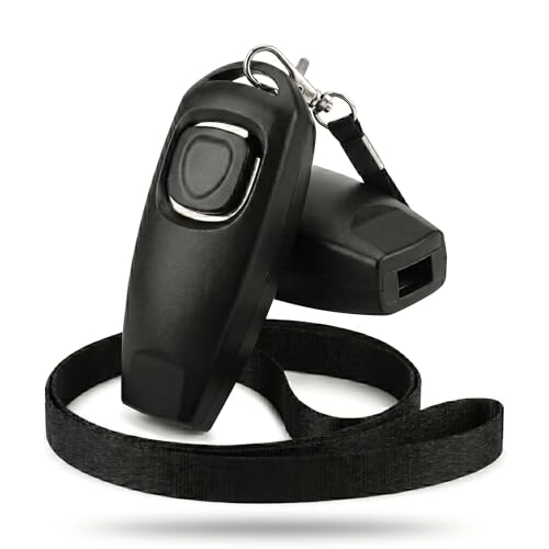 ZhuPu 2 Pcs Dog Clicker Whistle Pet Obedience Supply Pet Behaviour Aid 2 in 1 Training Tool for Puppy Obedience