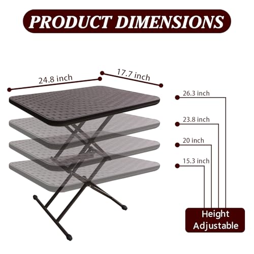 Mesa plegable para cama y pícnic, ideal como bandeja de TV portátil 4