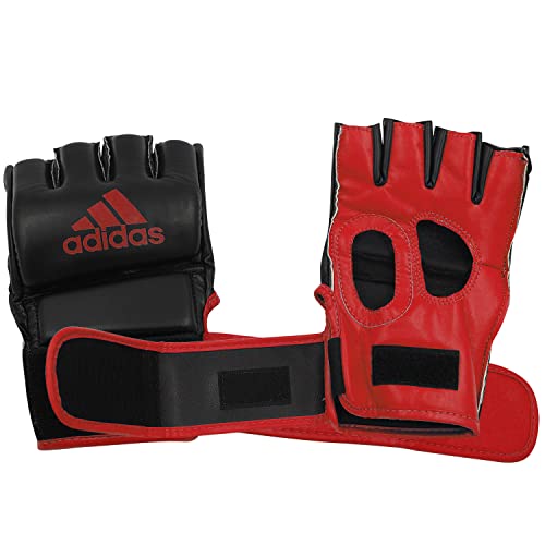 Adidas Mma Gloves - Grappling Hook & Loop Training Gloves - For Men & Women Gloves With Open Palm - For Mma, Boxing, Kickboxing, Training, & Fitness (Black/Red, Large) #TOP3